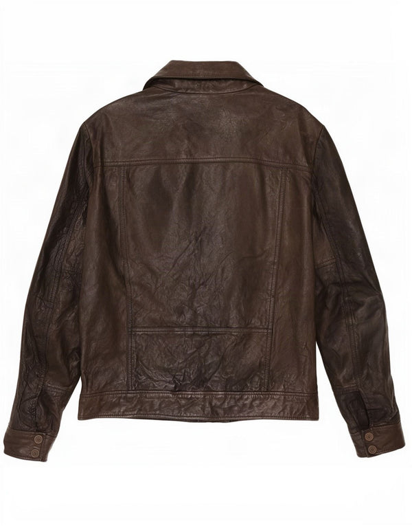 Jachetă motociclist din piele pentru bărbați Calvin Klein Jeans UK 40 Large Black