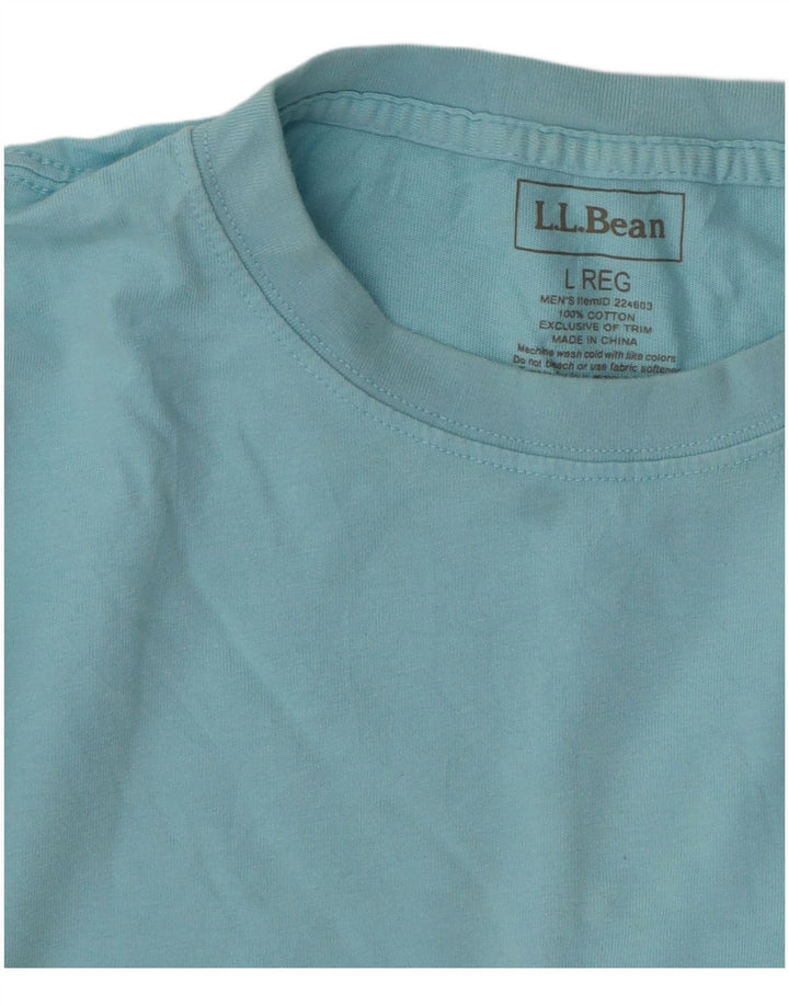 L.L.Bean Top pentru bărbați cu mânecă lungă, mare, albastru, bumbac