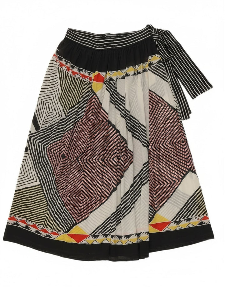 Fusta Wrap pentru femei Vintage W28 Medium Multicolor Geometric