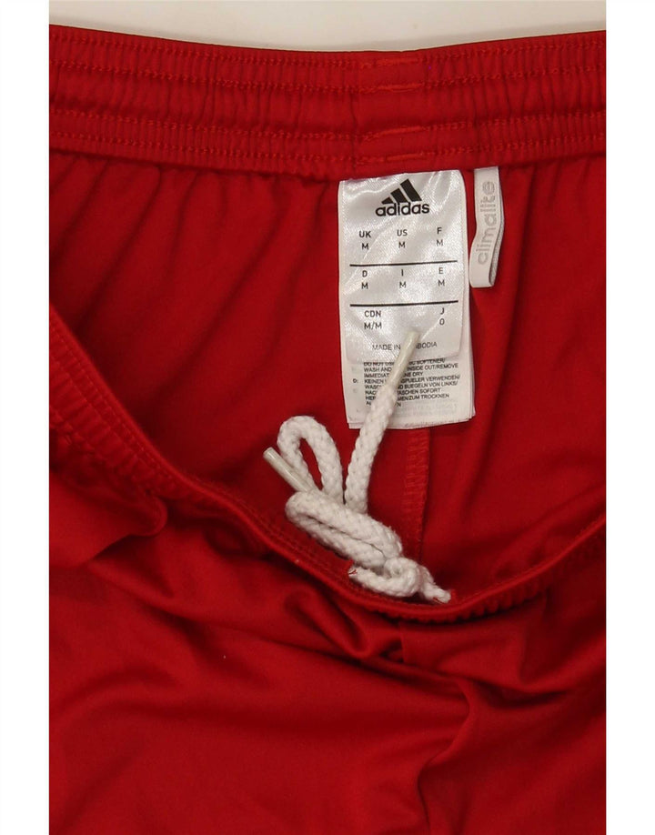 Pantaloni scurți sport pentru bărbați Adidas Climalite, roșu mediu, poliester color bloc
