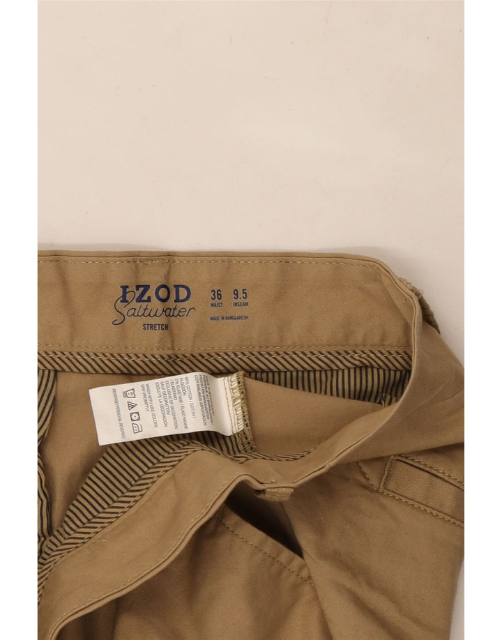 Pantaloni scurți chino pentru bărbați IZOD W36, bumbac maro mare