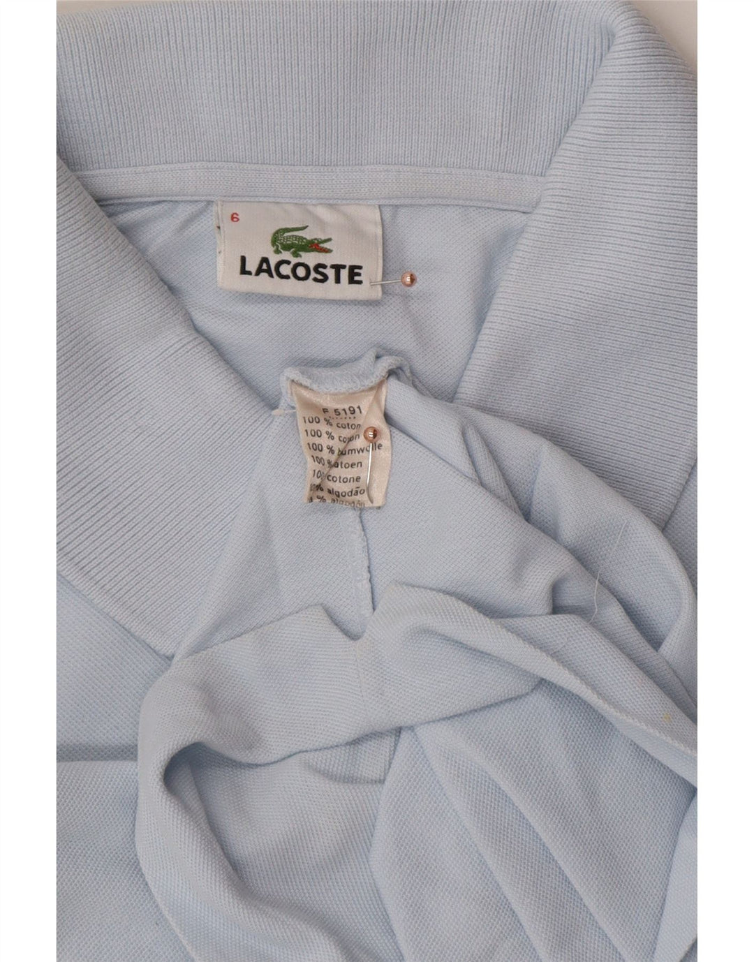 Tricou polo pentru bărbați LACOSTE Mărimea 6 XL Bumbac albastru