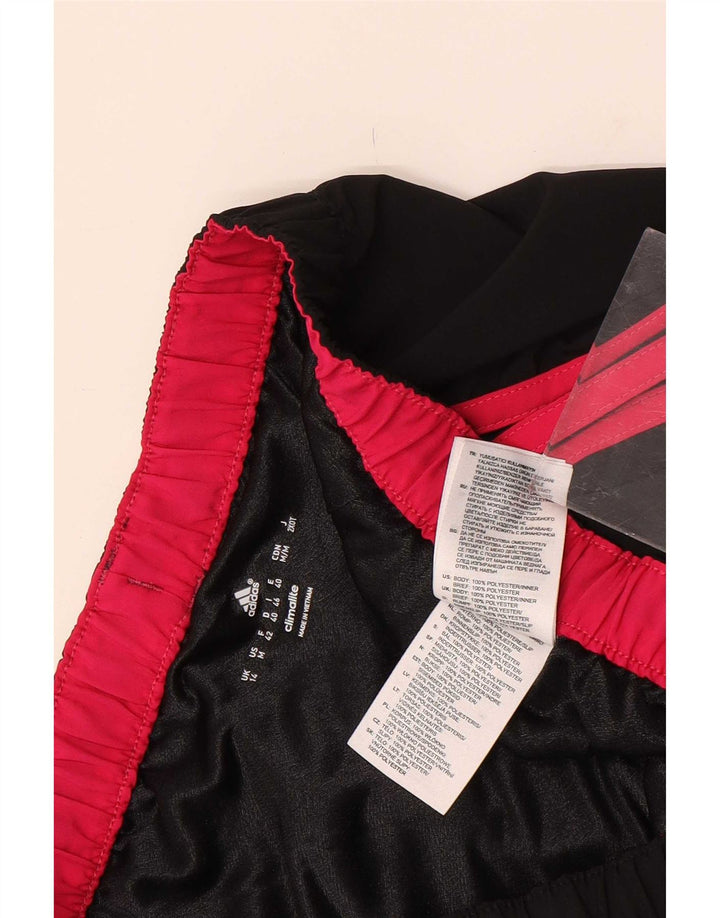 Pantaloni scurți sport Climalite Adidas pentru femei UK 14 Poliester mediu negru