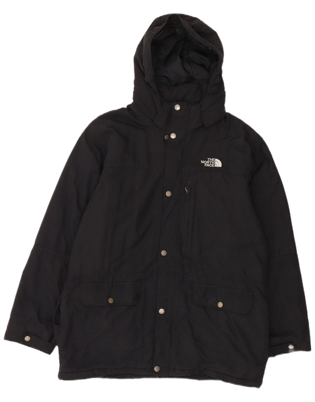 The North Face Mens Hooded Windbreaker Jacket UK 40 Large Black Winter