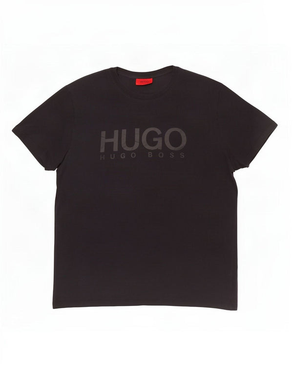 Tricou grafic pentru bărbați Hugo Boss Top XL bumbac negru