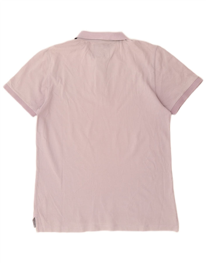 Tricou polo Woolrich pentru bărbați, bumbac violet mediu