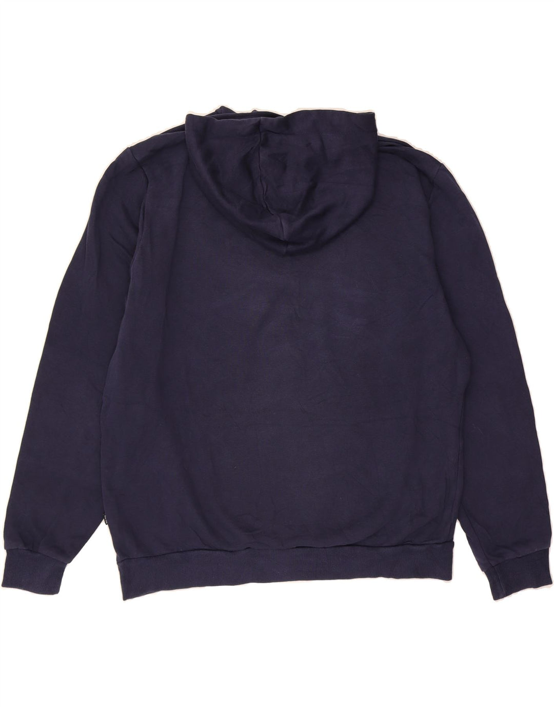 PUMA Mens Graphic Hoodie Jumper Large Navy Blue Vintage Puma and Second-Hand Puma from Messina Hembry 