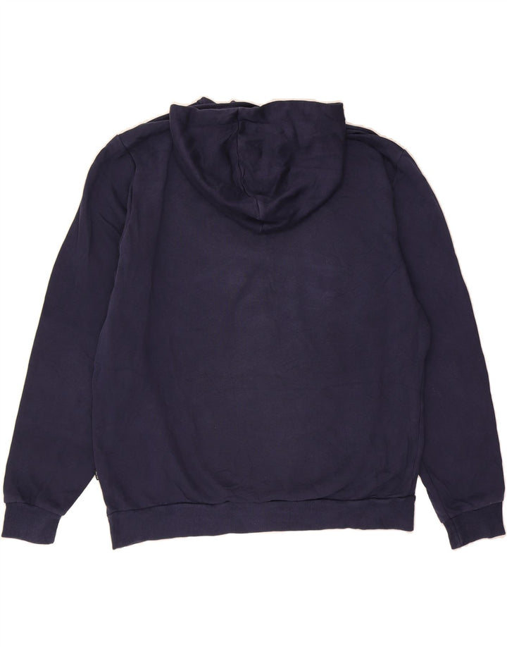PUMA Mens Graphic Hoodie Jumper Large Navy Blue Vintage Puma and Second-Hand Puma from Messina Hembry 