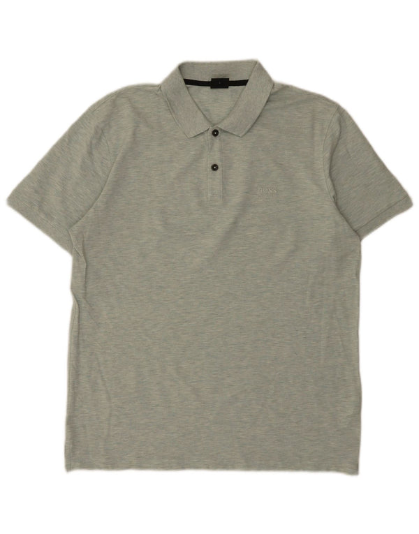 Cămașă polo Hugo Boss pentru bărbați, bumbac verde mare