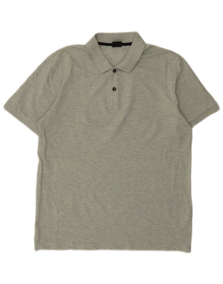 Cămașă polo Hugo Boss pentru bărbați, bumbac verde mare