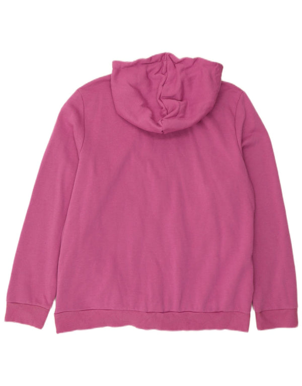 Pulover cu glugă cu grafic Adidas pentru femei UK 20/22 XL bumbac roz