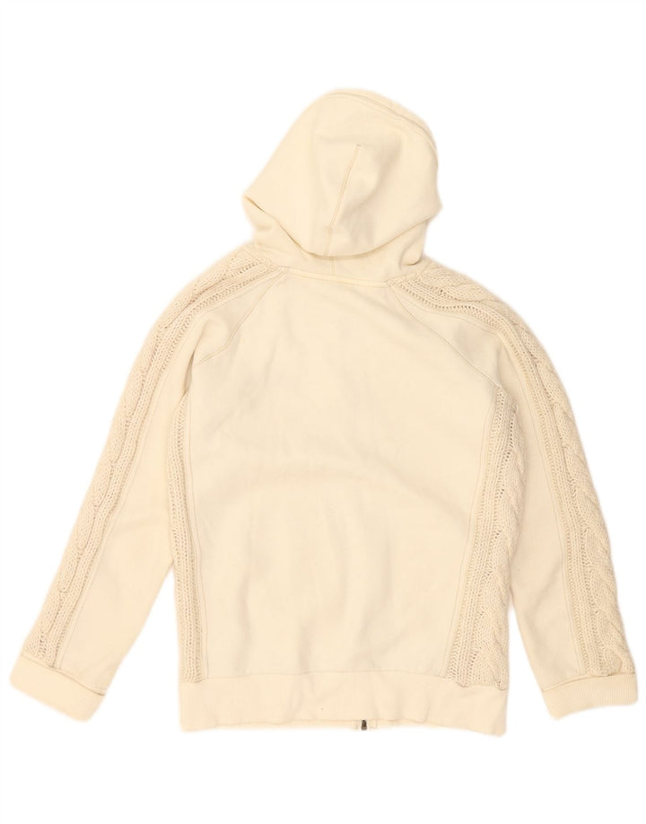 Pulover Lee pentru femei, cu fermoar, din bumbac alb, mediu, UK 14