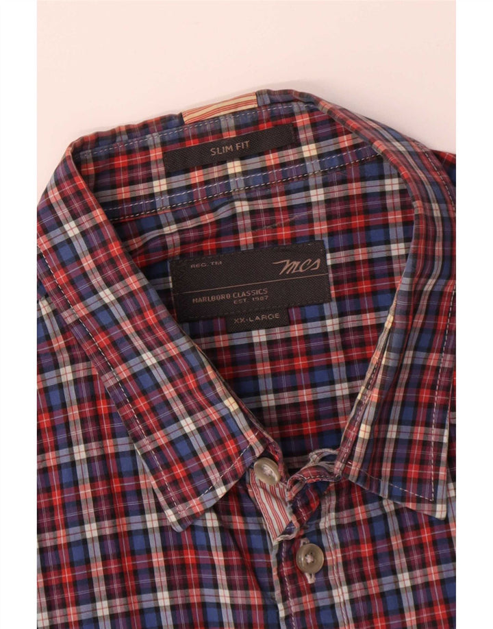 Cămașă pentru bărbați Marlboro Classics 2XL, bumbac cu carouri multicolore