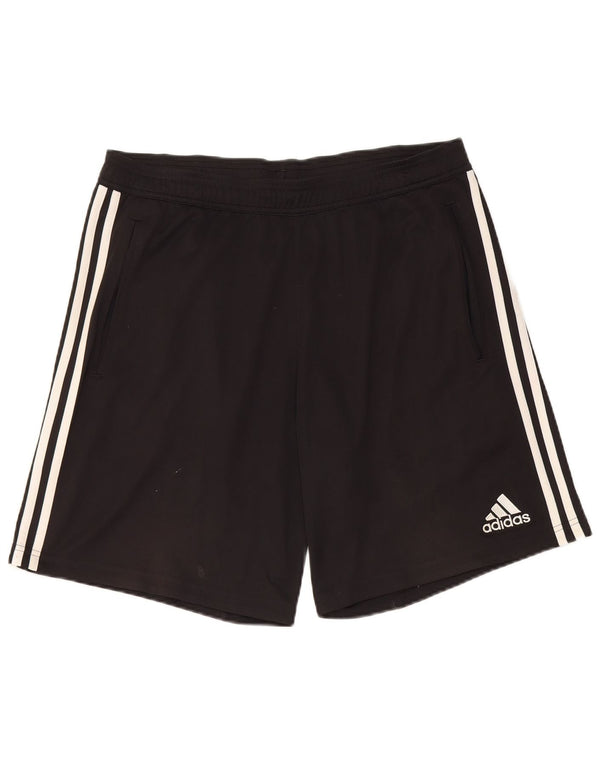 Pantaloni scurți sport pentru bărbați Adidas Climacool, mari, negru, poliester color bloc