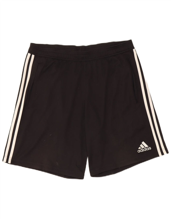 Pantaloni scurți sport pentru bărbați Adidas Climacool, mari, negru, poliester color bloc