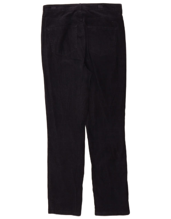Pantaloni din velur pentru femei Marks & Spencer UK 12 Medium W30 L30 Bleumarin