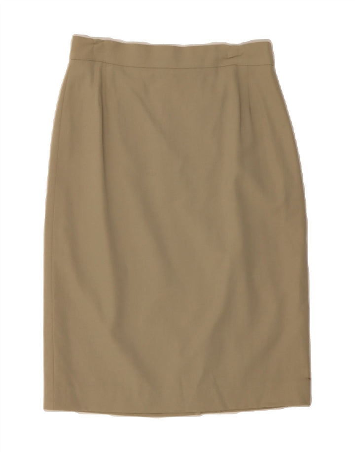 MARELLA Womens Pencil Skirt W26 Small Beige Wool Vintage Marella and Second-Hand Marella from Messina Hembry 