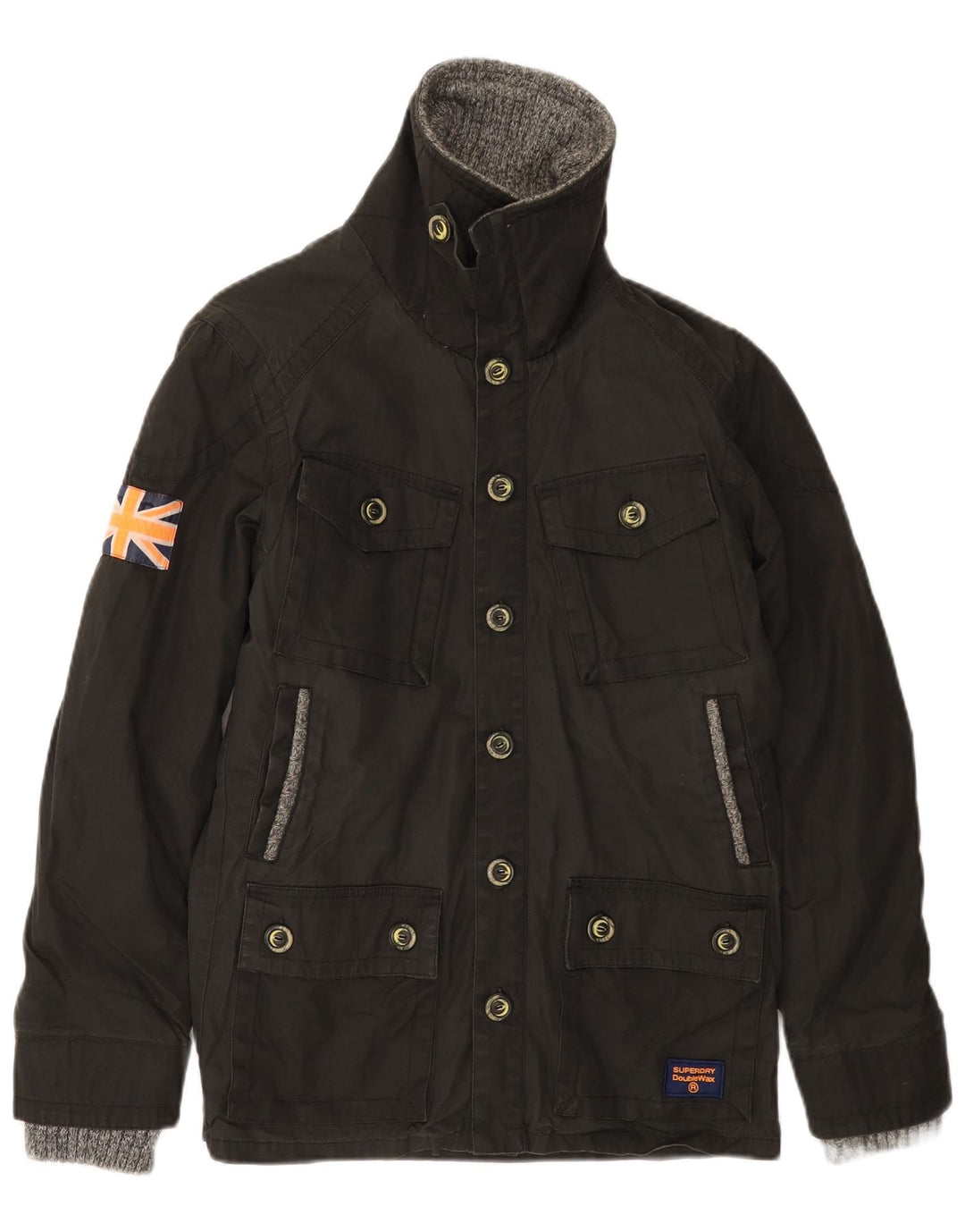 Jachetă Superdry pentru bărbați, UK 38, bumbac mediu negru