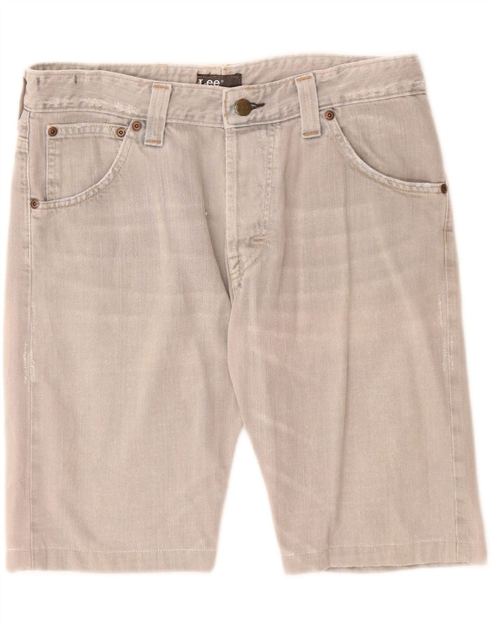 Pantaloni scurți Lee Powell Denim W32, bumbac gri mediu