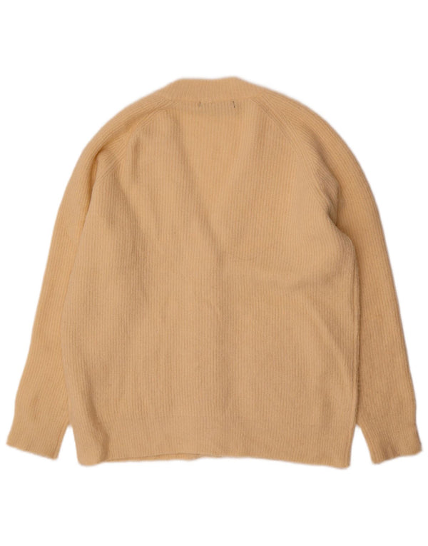 Pulover cardigan supradimensionat pentru femei Threadbare UK 6 XS Bej Acrilic