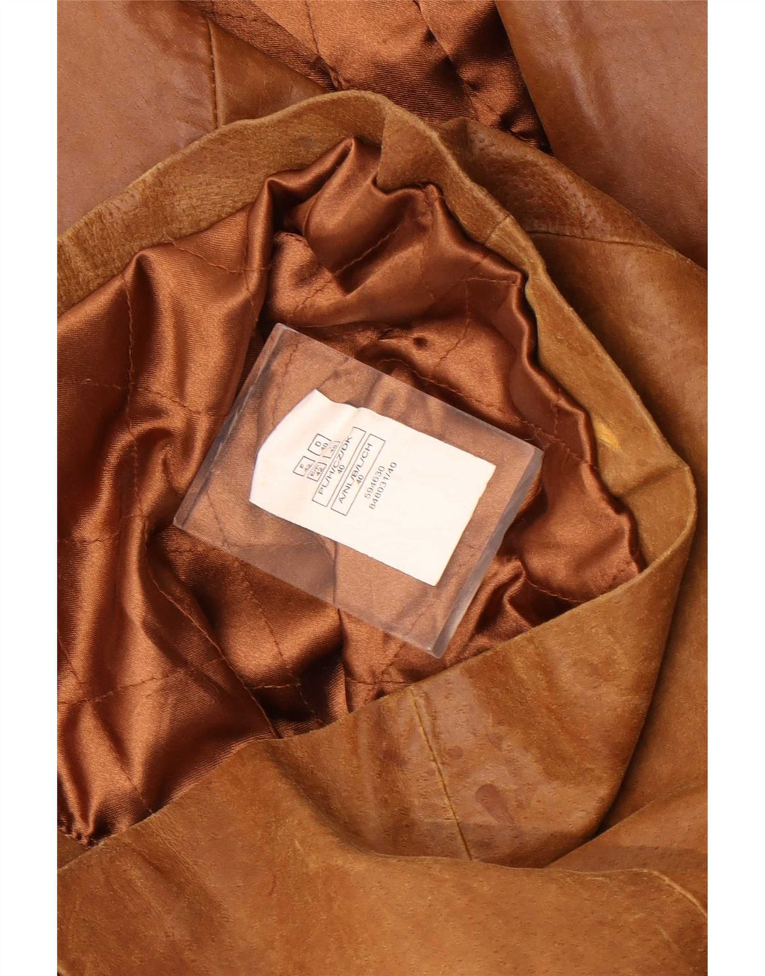 Palton din piele vintage pentru femei IT 46 mare maro