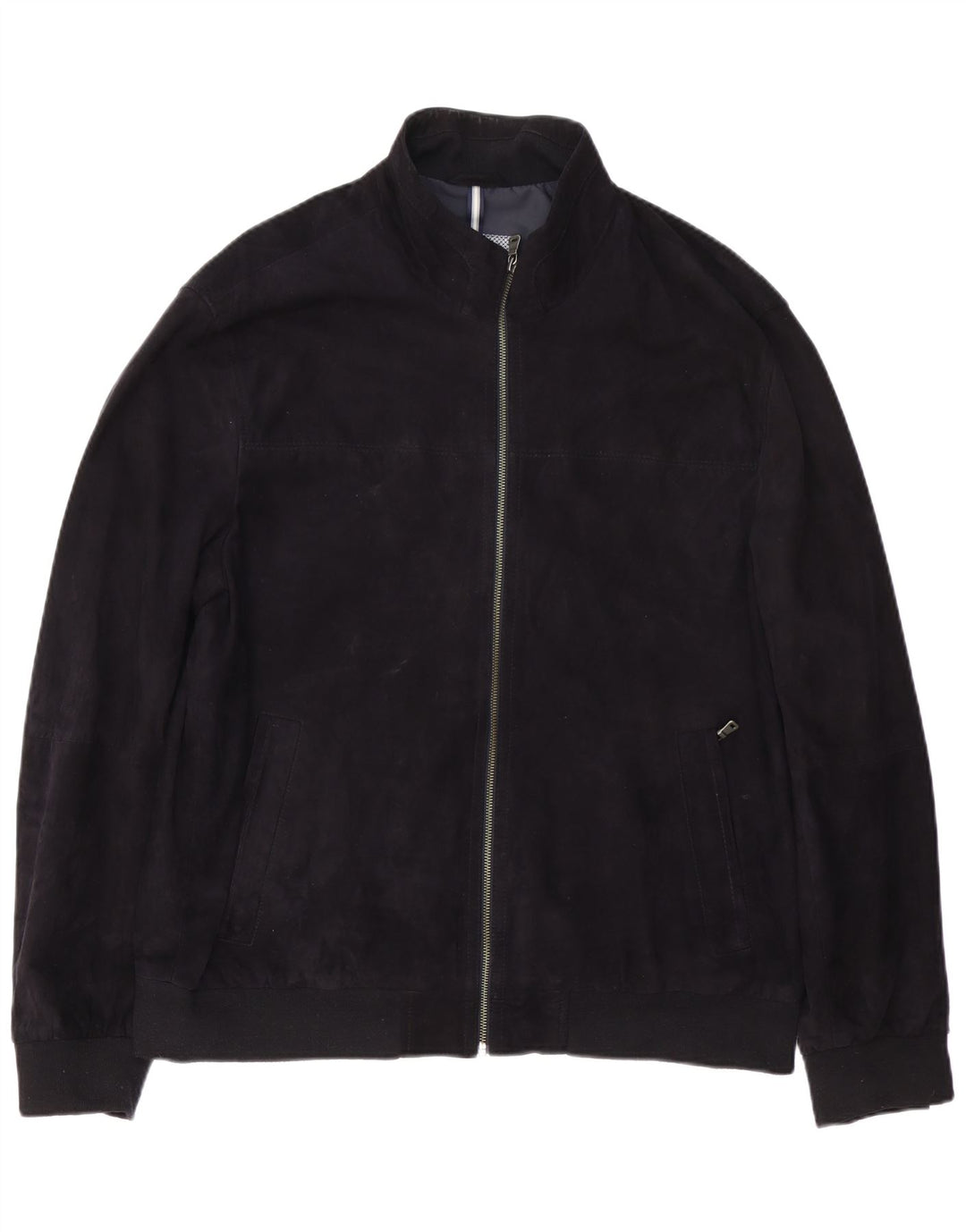 Jachetă Bomber din piele intoarsa pentru barbati Christian Berg UK 46 3XL Piele bleumarin