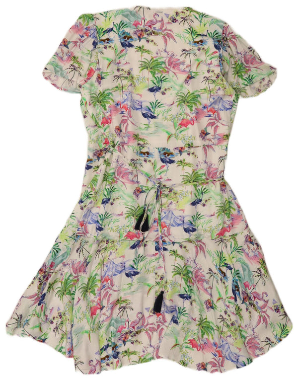 Rochie Wrap Guess pentru femei UK 12 Medium Multicolor Floral Hawaiian