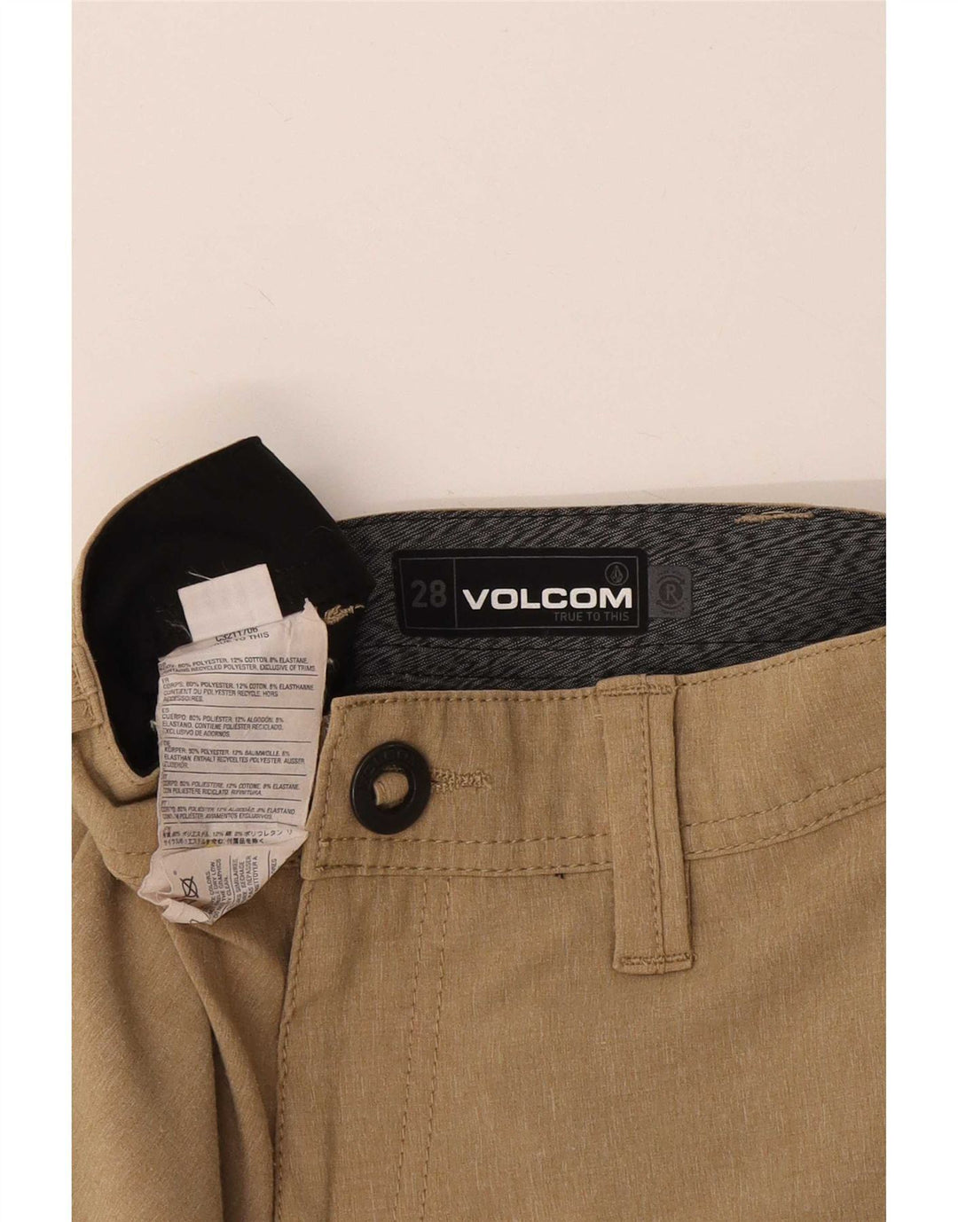 Pantaloni scurți chino pentru bărbați Volcom W28 Medium Beige Poliester