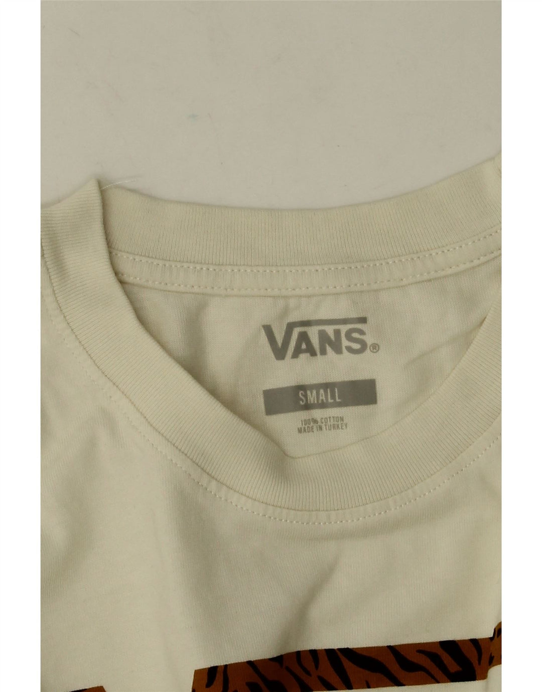 Vans pentru bărbați, top grafic cu mânecă lungă, mic bumbac alb