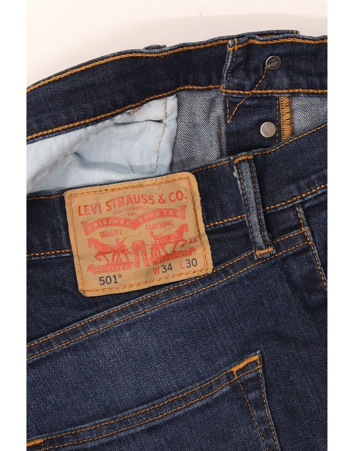 Blugi drepti pentru bărbați Levi's 501 W34 L30 bleumarin