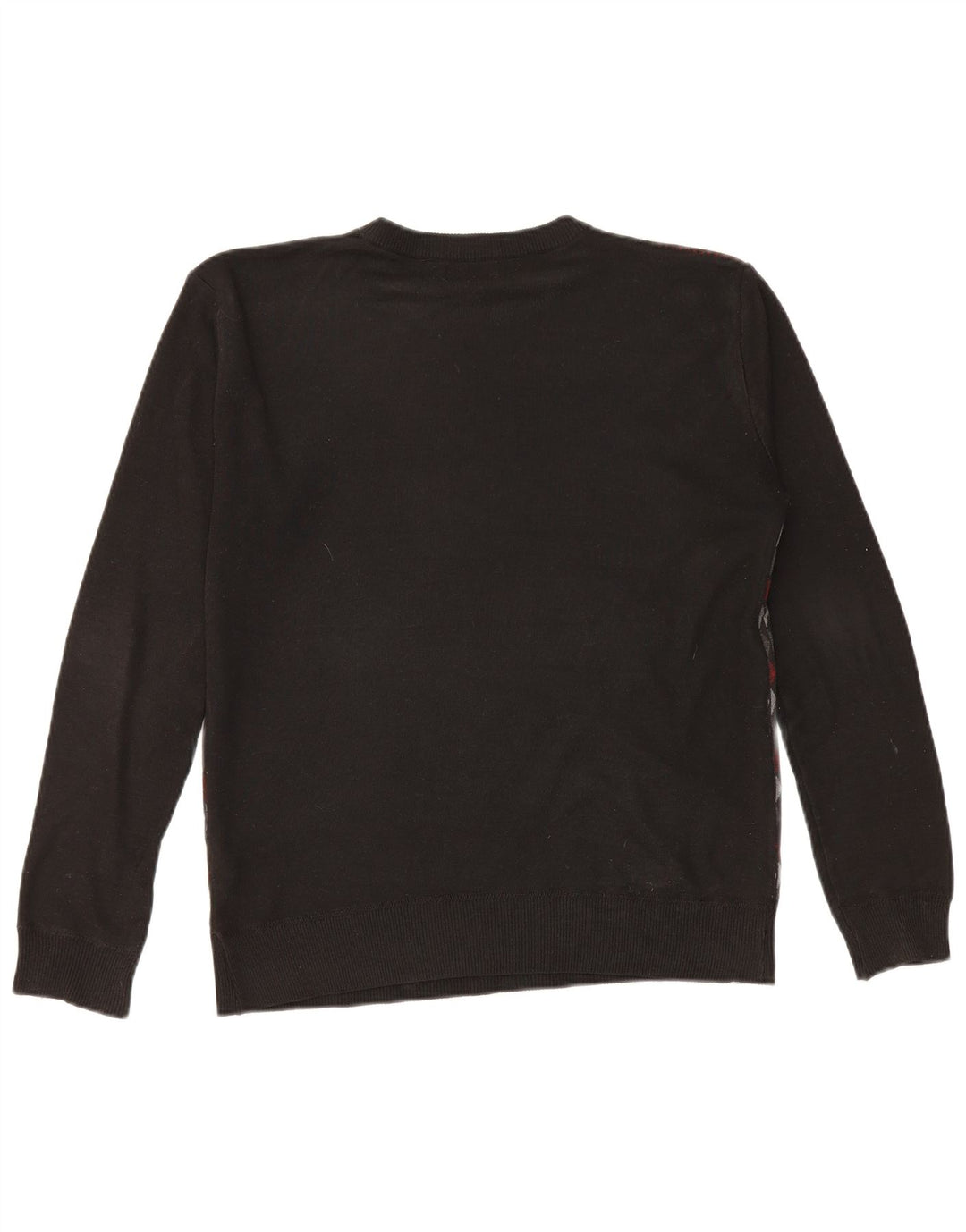Pulover pentru bărbați Pierre Cardin, cu gât crew, poliester geometric mare, negru