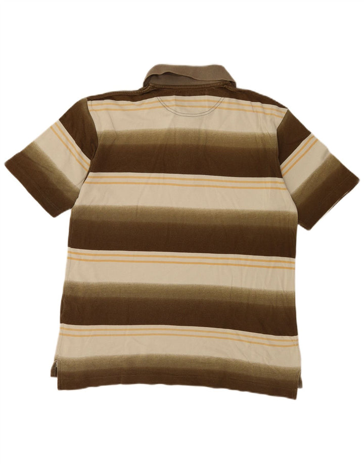 Tricou polo Sergio Tacchini pentru bărbați, bumbac cu dungi maro mediu