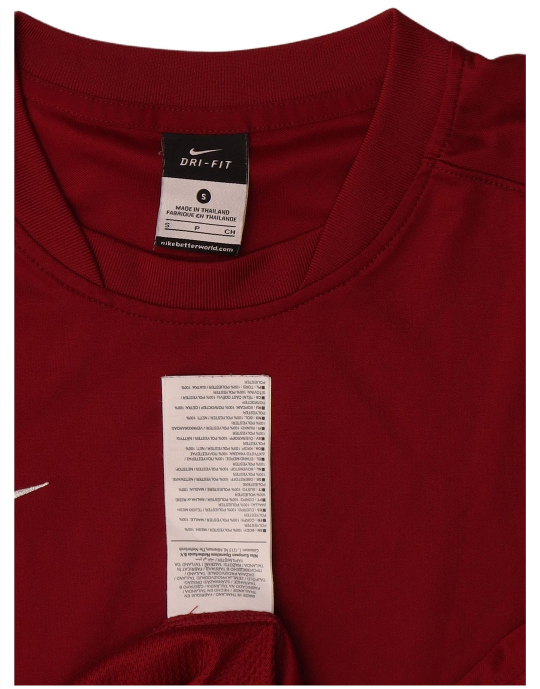 Tricou grafic Nike Dri Fit pentru bărbați Top mic din poliester burgundă
