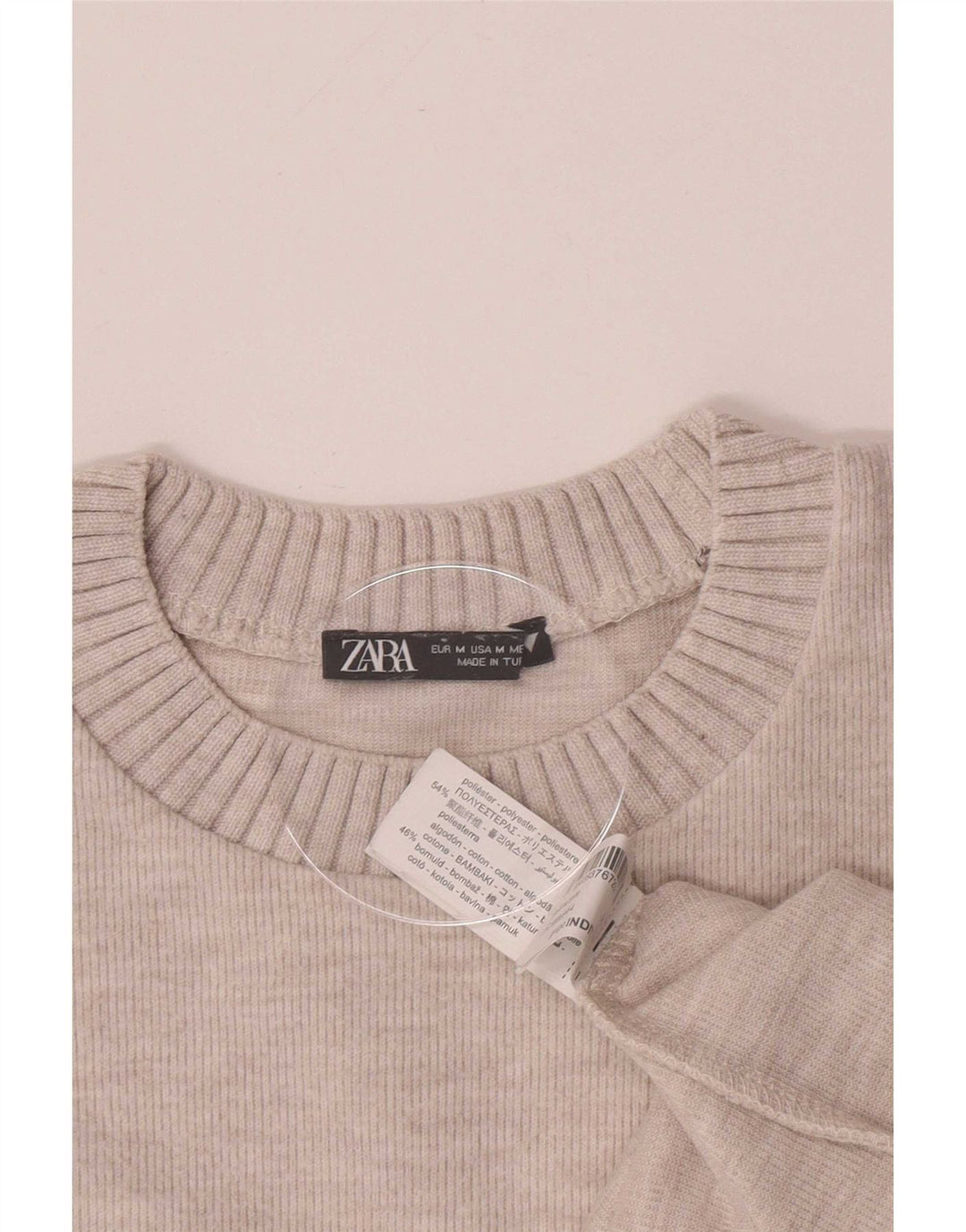 Bluză pentru femei Zara UK 14 Medium Bej Poliester