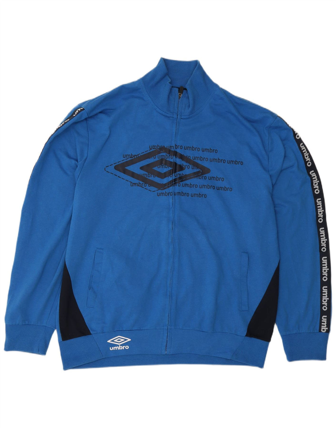 Jachetă de trening grafică Umbro pentru bărbați 2XL, bumbac color block, albastru