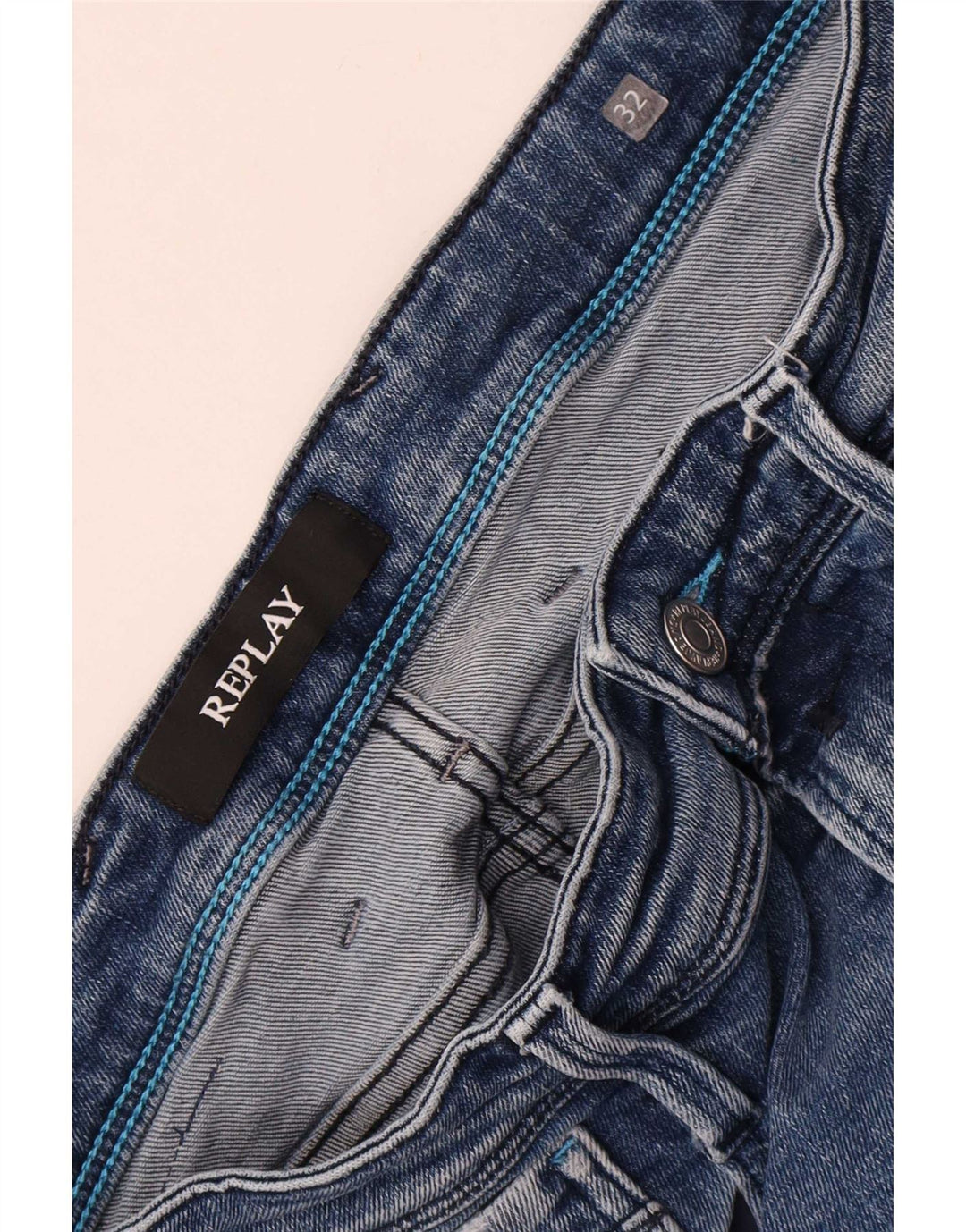 Replay blugi slim pentru femei W32 L32 albastru