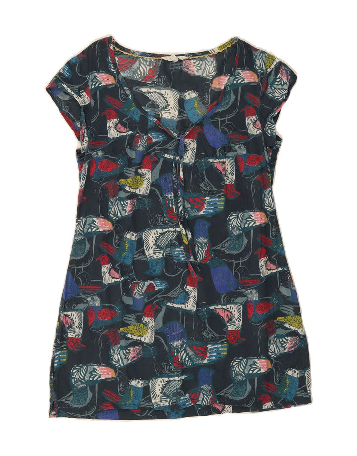 WHITE STUFF Womens Sheath Dress UK 12 Medium  Navy Blue Patchwork Cotton Vintage White Stuff and Second-Hand White Stuff from Messina Hembry 