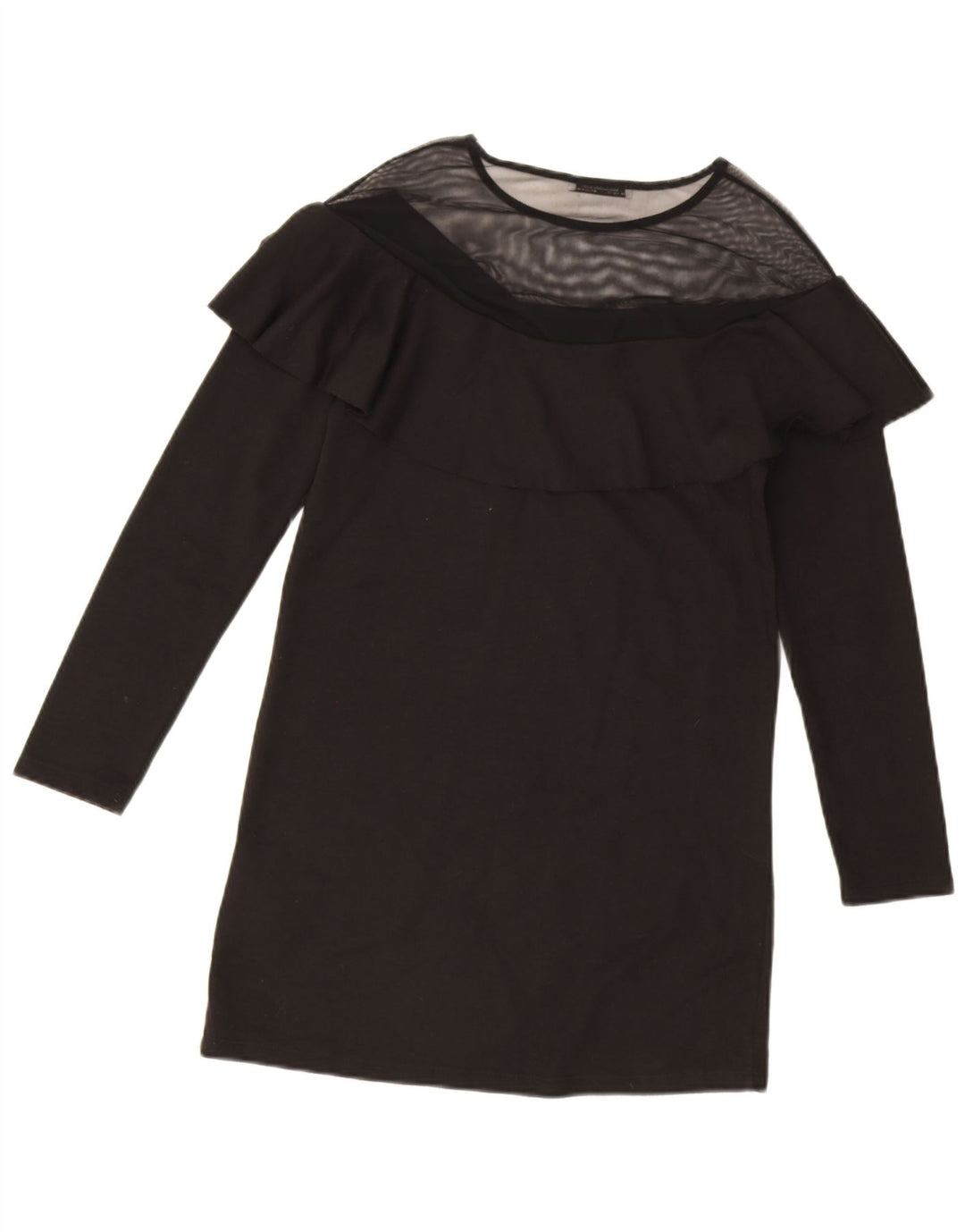 Rochie cu mânecă lungă Zara pentru femei UK 10 Poliester negru mic