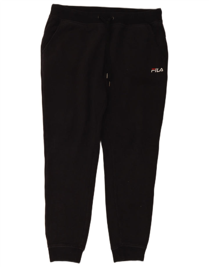 Pantaloni de trening Fila pentru bărbați Joggeri mari, negru, bumbac