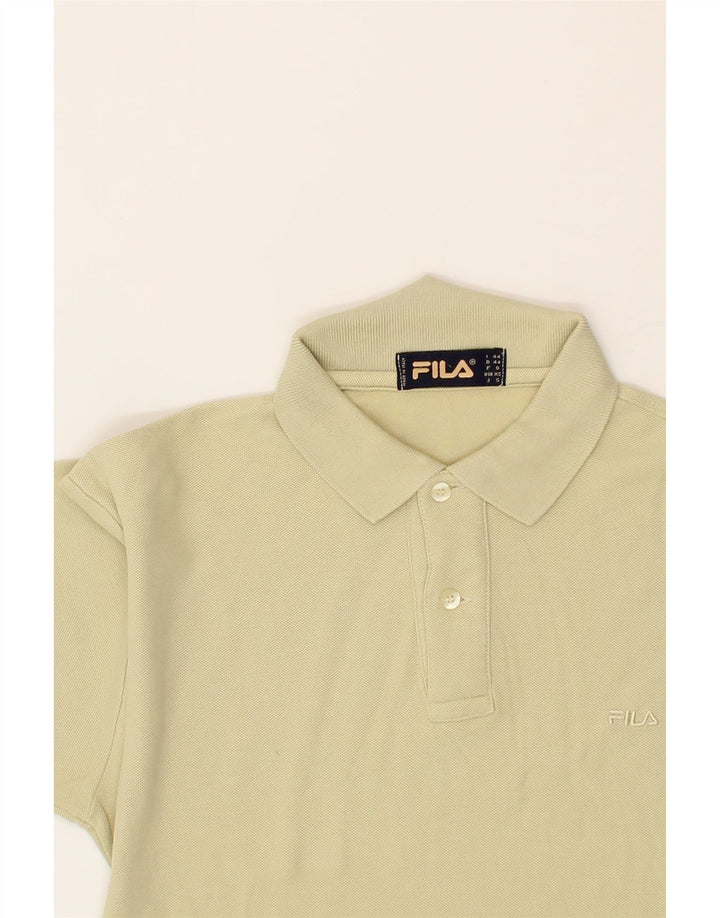FILA Mens Polo Shirt IT 44 XS Beige Vintage Fila and Second-Hand Fila from Messina Hembry 