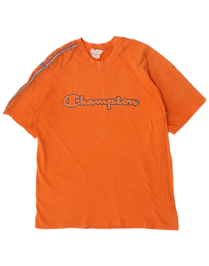 Tricou grafic pentru bărbați Champion Top din bumbac portocaliu mediu