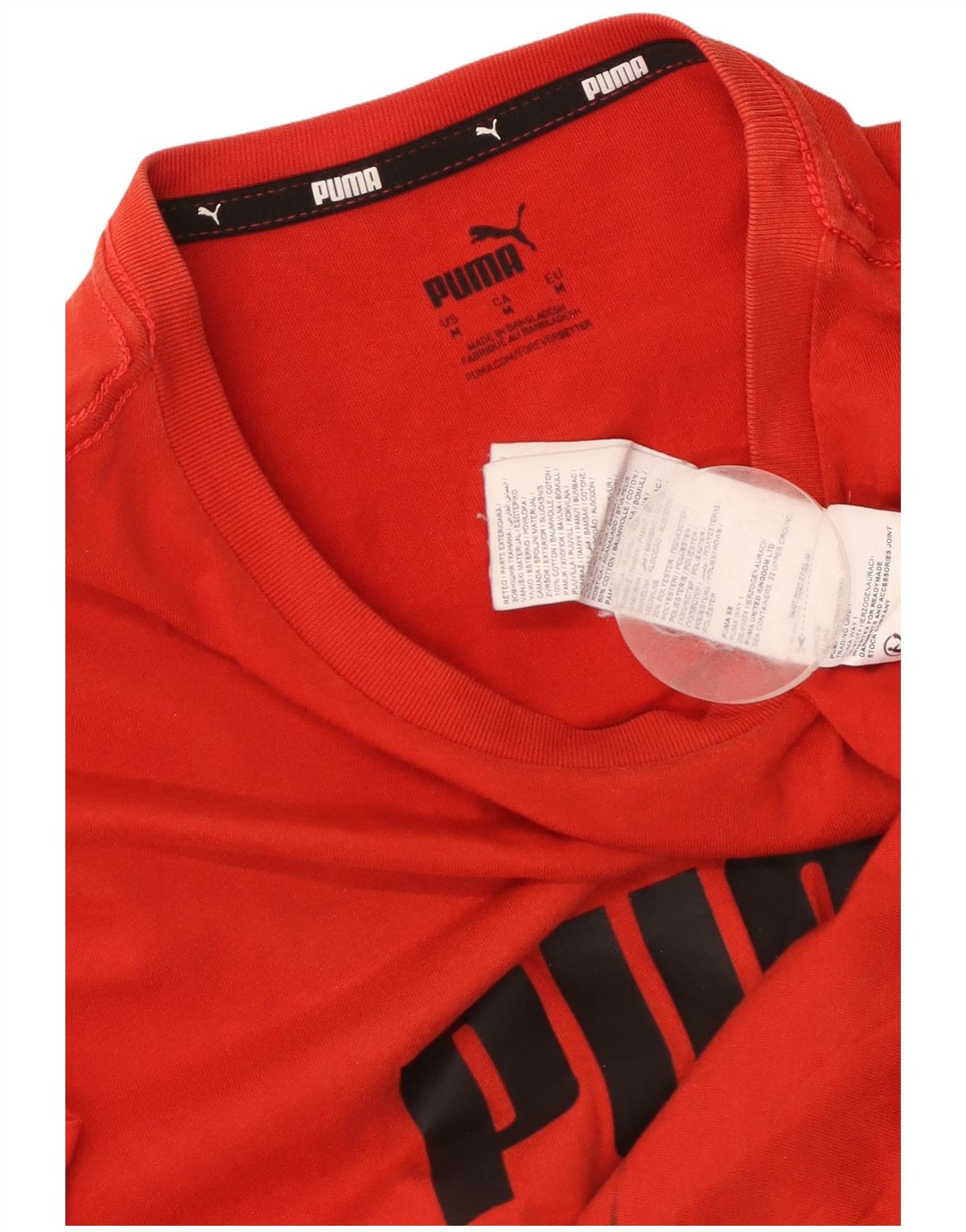 Tricou grafic PUMA pentru bărbați Top din bumbac roșu mediu
