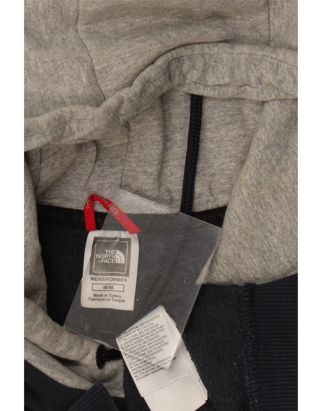 Pulover cu glugă pentru bărbați THE NORTH FACE, din bumbac colorblock, albastru marin mediu