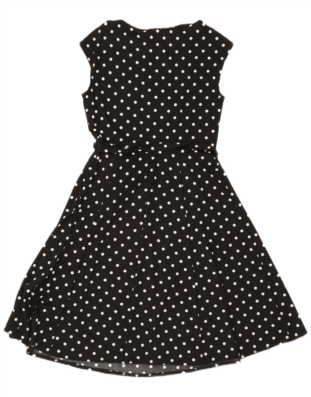 Rochie A-Line, fără mâneci, Wallis UK 12 Medium Black Polka Dot