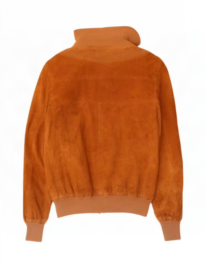 Bomber vintage pentru bărbați din piele intoarsa UK 36 mic maro