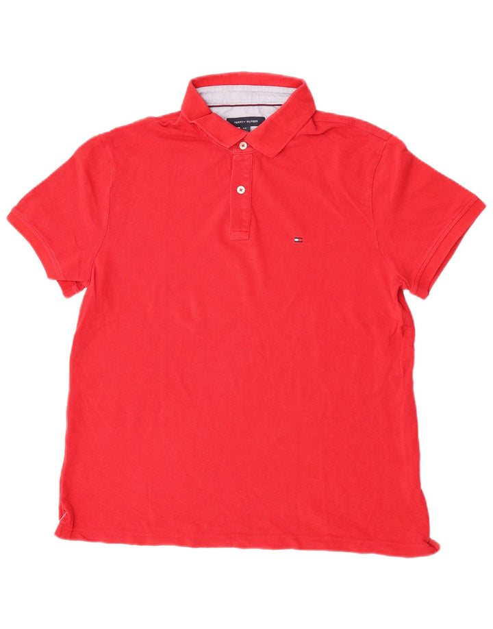 Tricou polo Tommy Hilfiger pentru bărbați, roșu mare