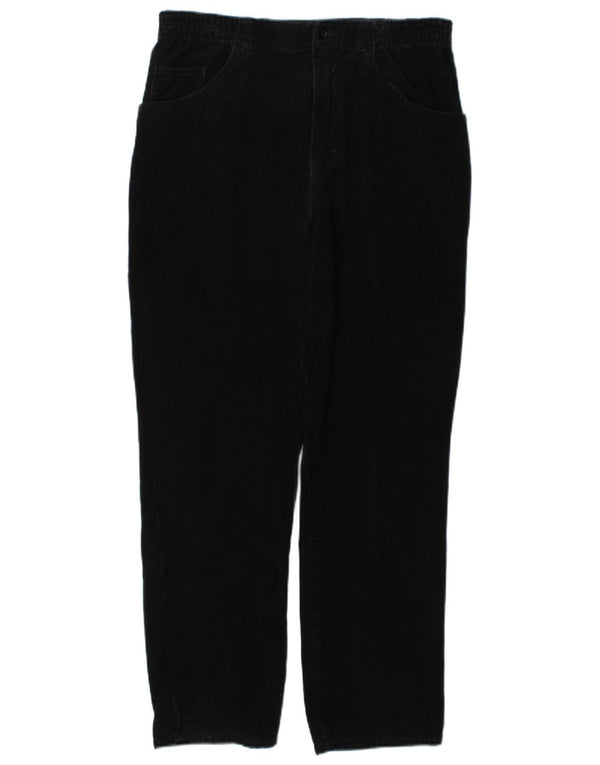 Marks & Spencer Pantaloni din velur cu talie înaltă pentru femei UK 10 Small W27 L27 Bla
