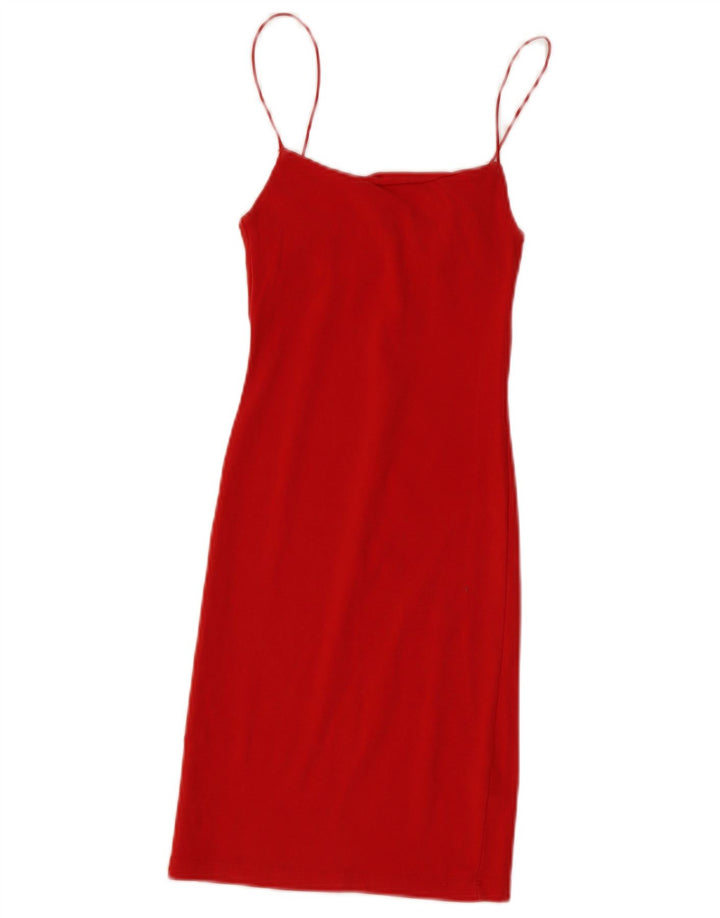 Rochie de soare pentru femei Zara UK 8 mic portocaliu bumbac