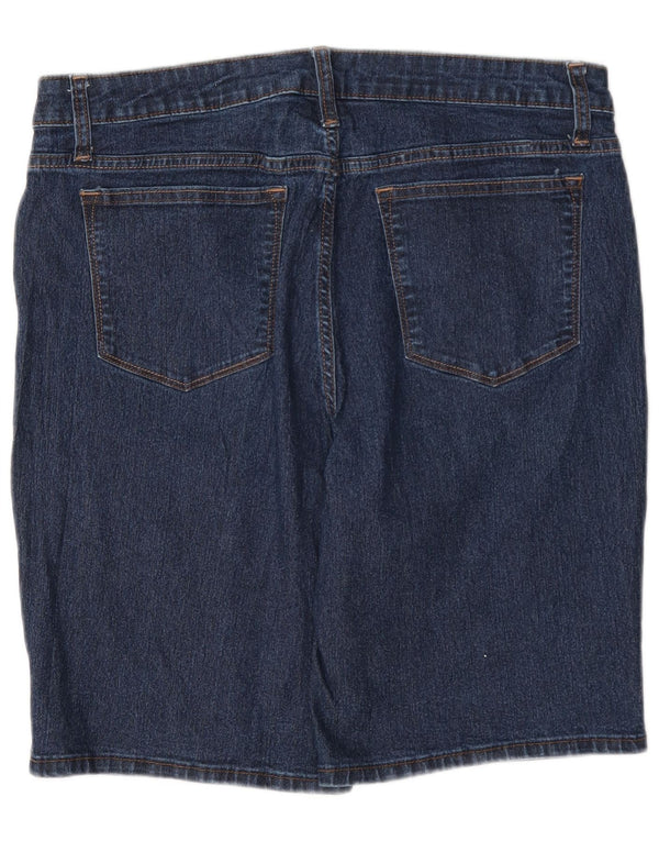 Pantaloni scurți din denim Lee Riders pentru femei cu talie medie US 14 XL W34 Bumbac albastru