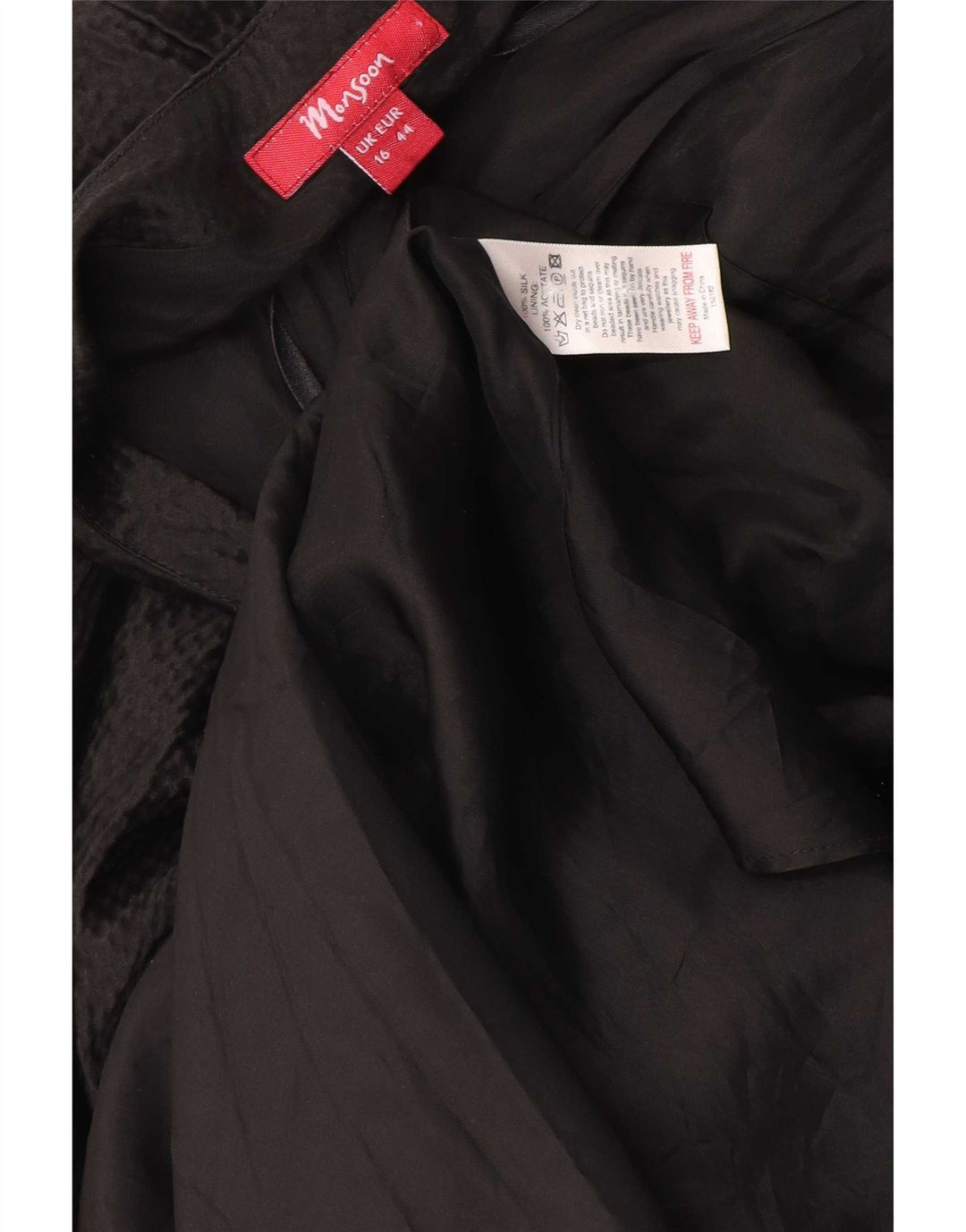 Rochie Maxi Halter pentru femei Monsoon UK 16 Lung Black Silk